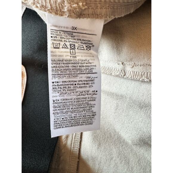 NWT Old Navy High Rise Pixie Wide Leg Pull On Khaki Pants Women’s Size 3X - Picture 6 of 6